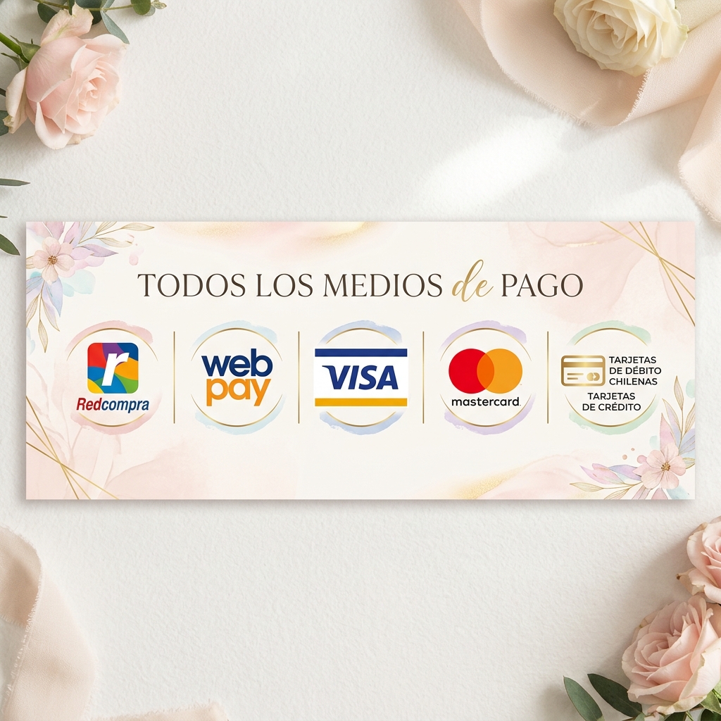 Aceptamos todos los medios de pago en Chile